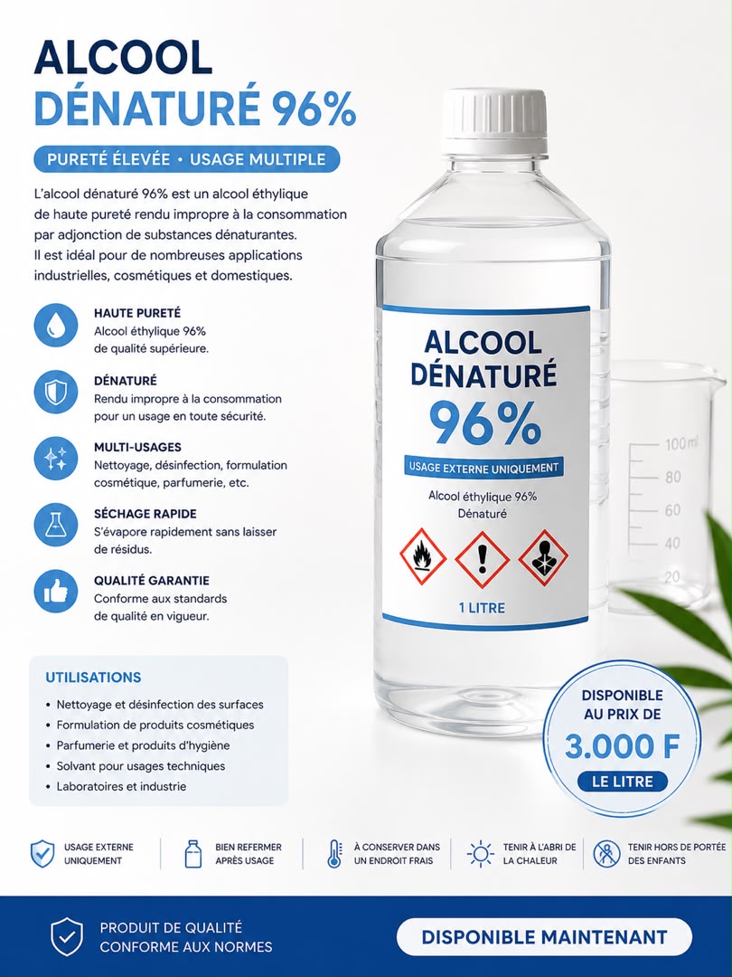 Alcool Dénaturé 96%